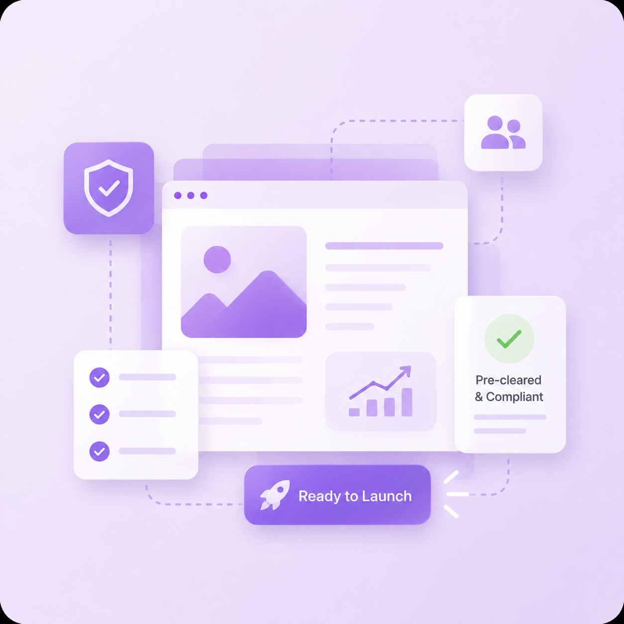 Creative built for compliance, engineered for conversion.